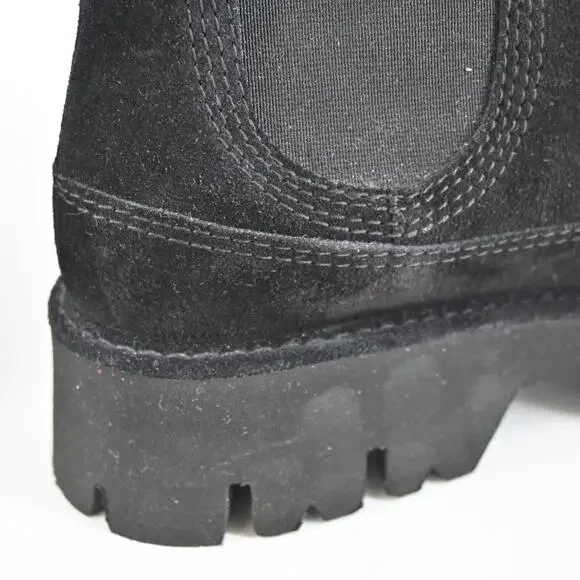 PEDRO GARCIA Black Suede Chelsea Booties Size 37.5